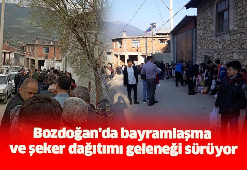 Bozdoğan’da bayramlaşma ve şeker dağıtımı geleneği sürüyor