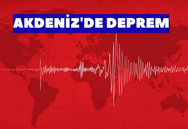 Akdeniz'de deprem