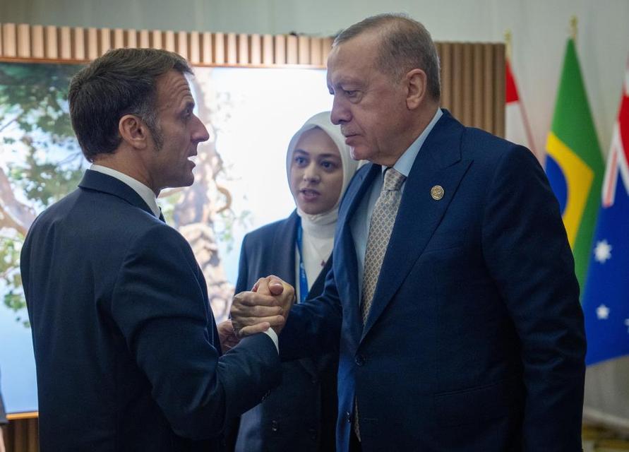 Cumhurbaşkanı Erdoğan, Fransa Cumhurbaşkanı Macron ile görüştü