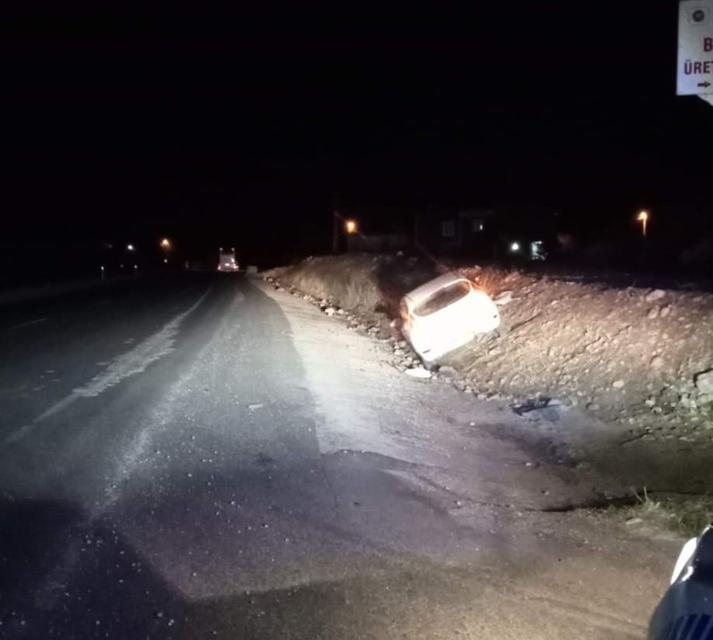 Otomobil şarampole girdi: 2 yaralı