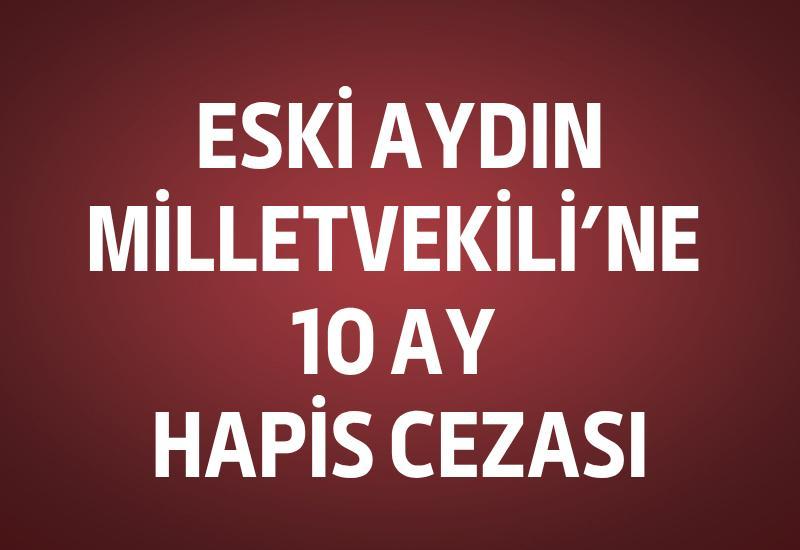 Eski Aydın Milletvekili'ne 10 ay hapis cezası
