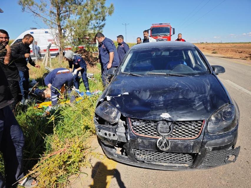 Otomobil ile motosikletin çarpıştığı kazada 1 kişi yaralandı