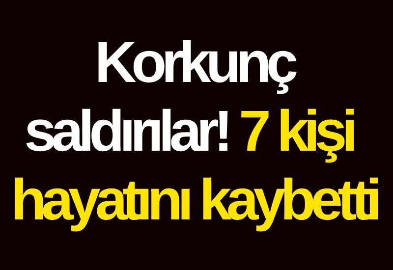 Korkunç saldırılar! 7 kişi hayatını kaybetti