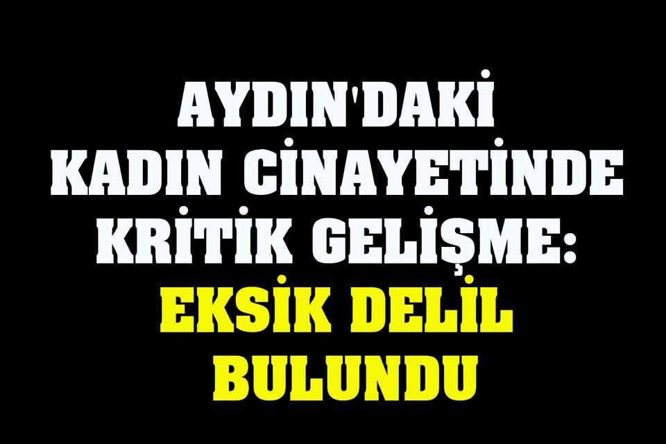 Aydın'daki kadın cinayetinde kritik gelişme: Eksik delil bulundu