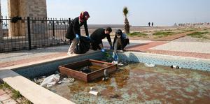 İzmir'deki Çanakkale Şehitleri Parkı'nda temizlik çalışması yapıldı