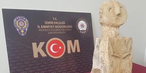 İzmir'de 11 bin 500 yıllık heykel ele geçirildi
